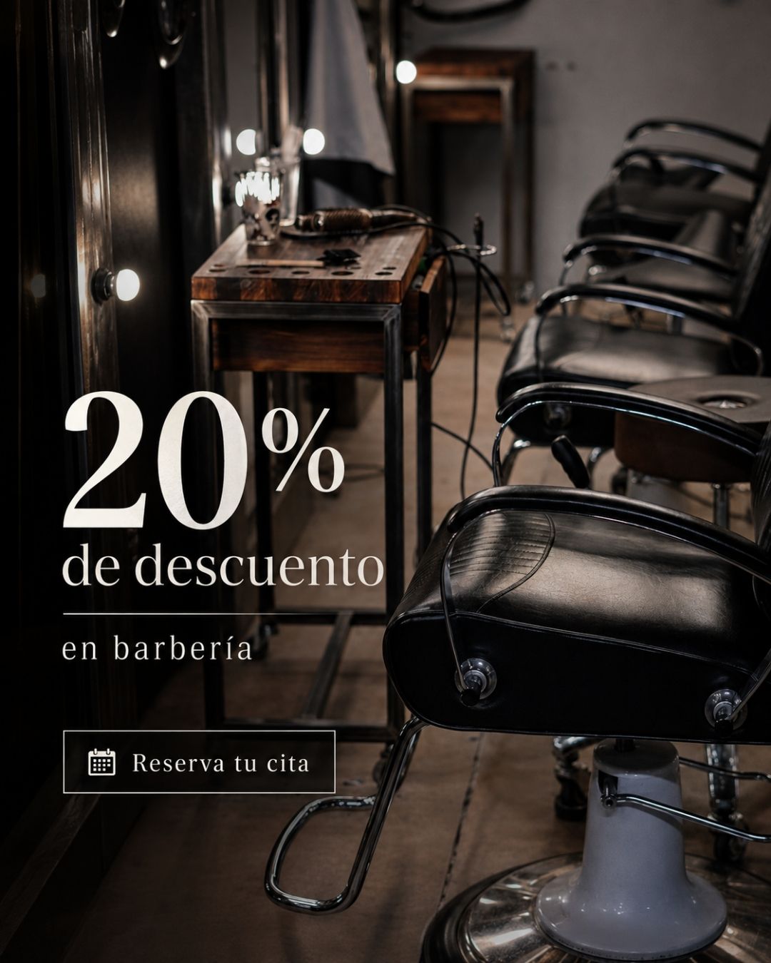 20 % de descuento en barbería