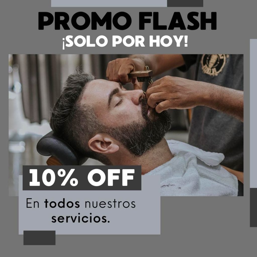 Promo Flash Barbería 10% OFF sólo hoy