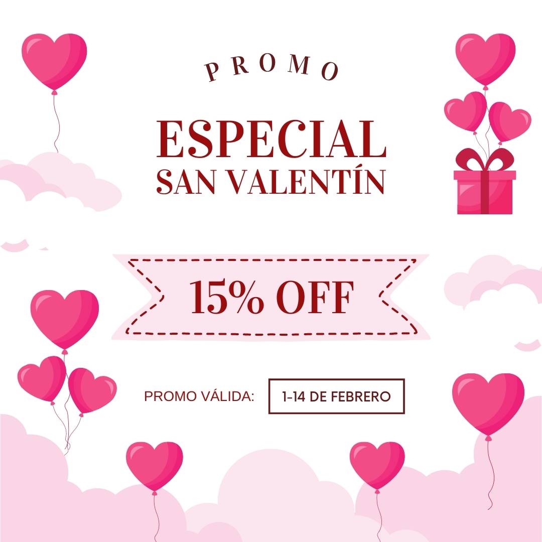 Promo San Valentín 15% off