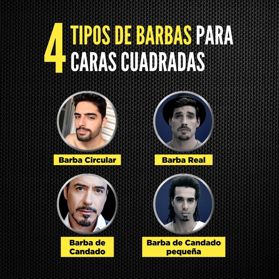 4 tipos de Barbas para caras cuadradas