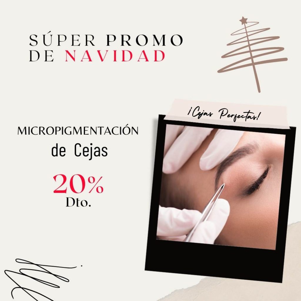 Superpromo navideña micropigmentación de cejas