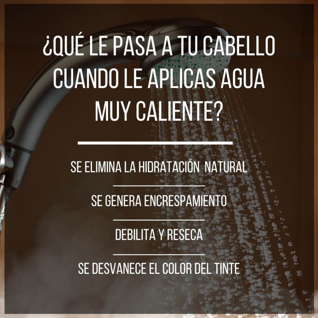 Cabello y agua caliente