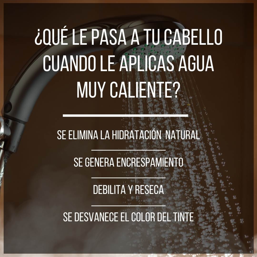 Cabello y agua caliente