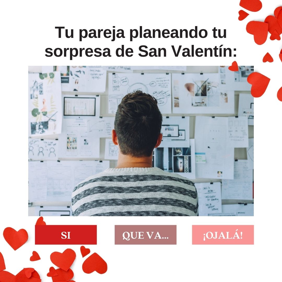 Tu pareja planeando san valentin