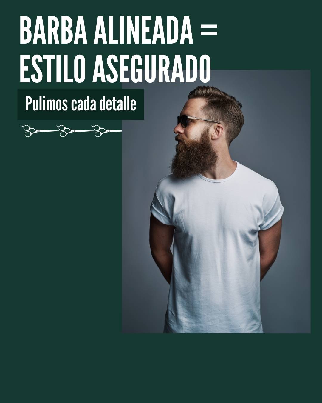 Barba alineada, estilo asegurado