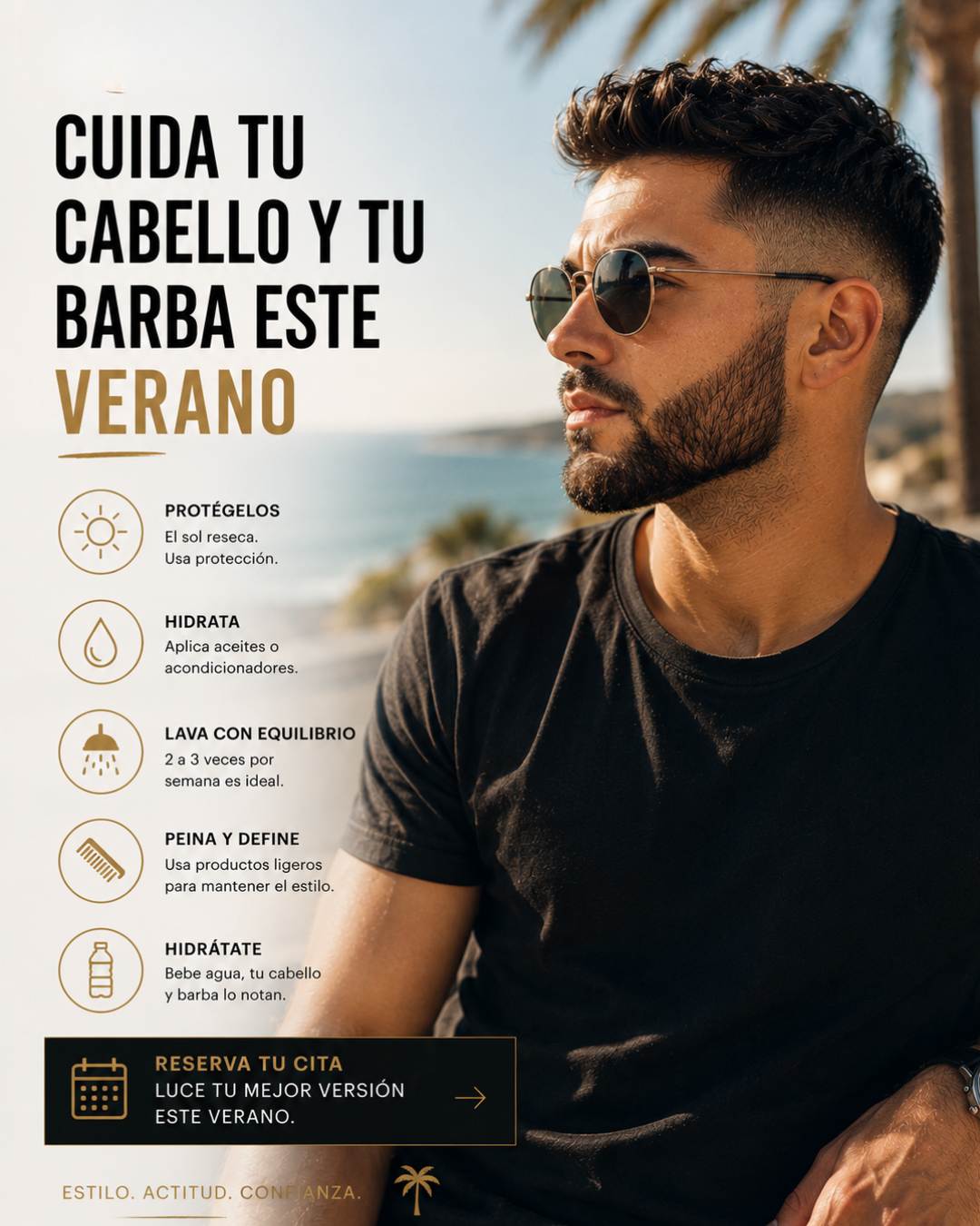 Cuida tu cabello y tu barba este verano